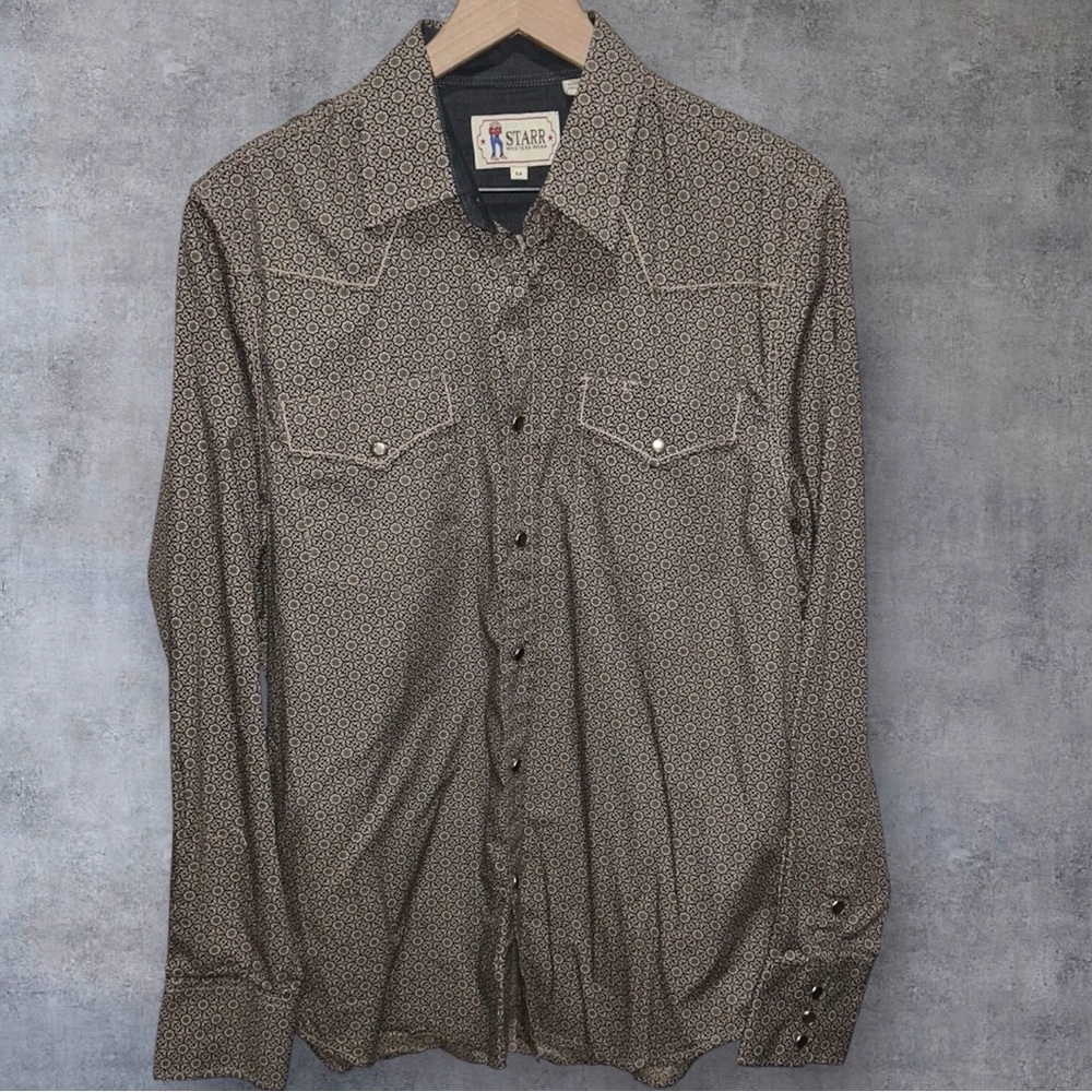 Men's Patterned Button Down Shirt